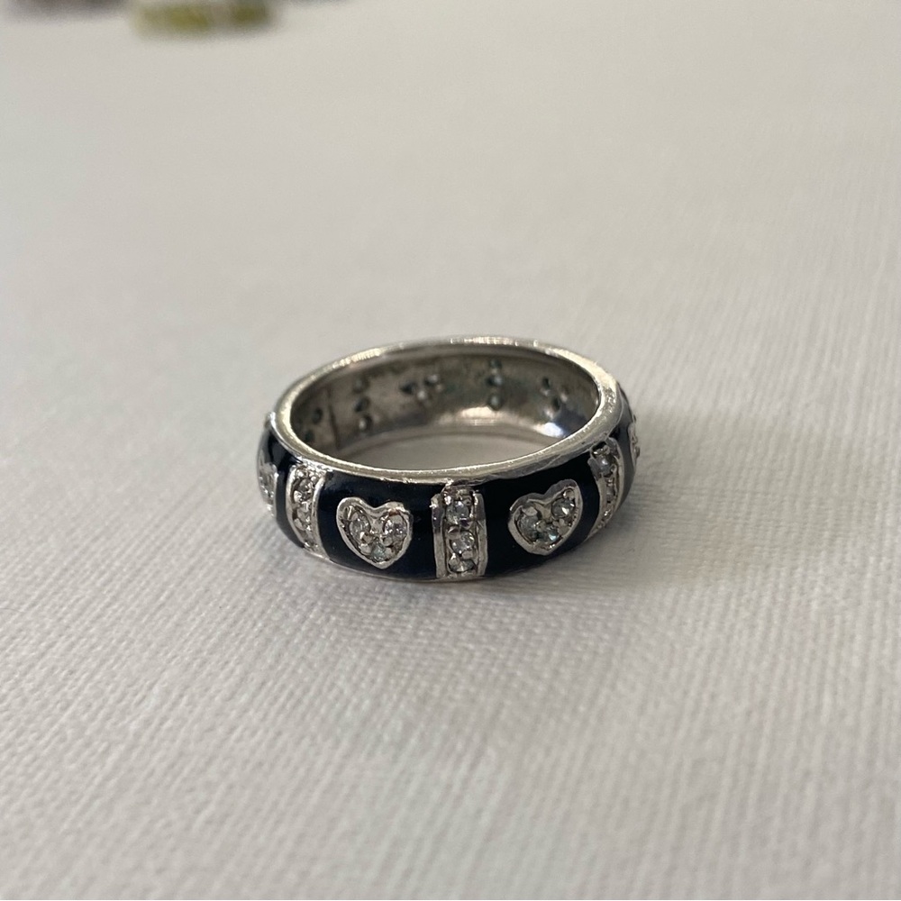 Stackable Heart Ring Crystals Size 7 - image 2